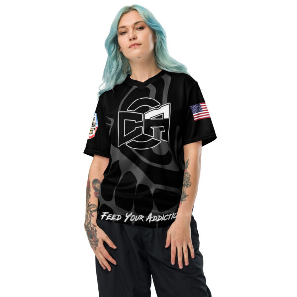 Black Faded Sport Jersey - Image 3