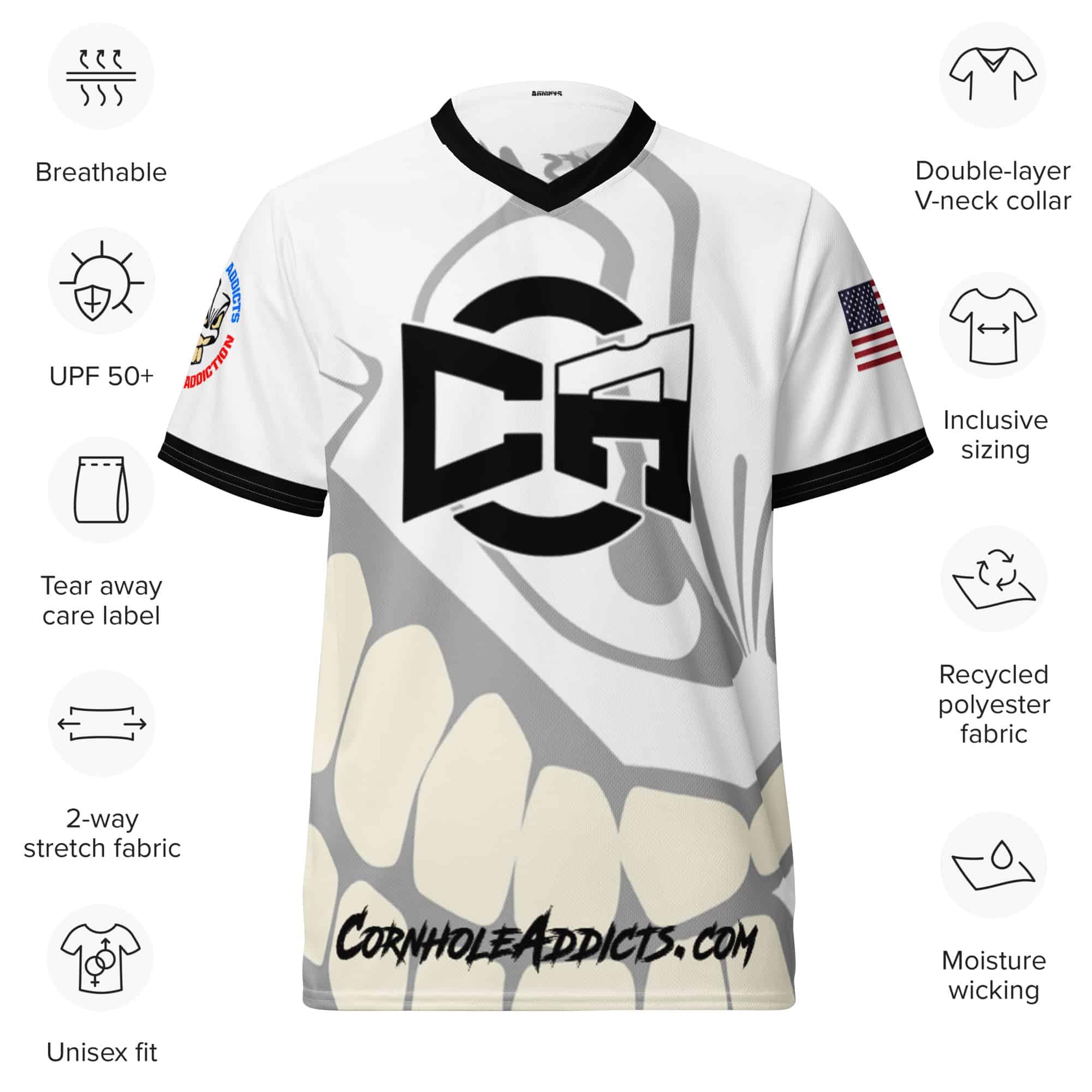 Personalized Baseball Jersey  All-Over-Print, Moisture Wicking