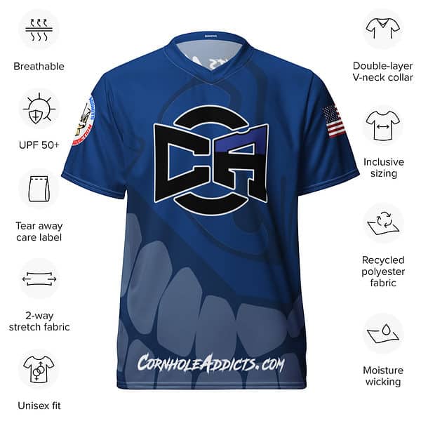 Blue Faded Sport Jersey - Image 3