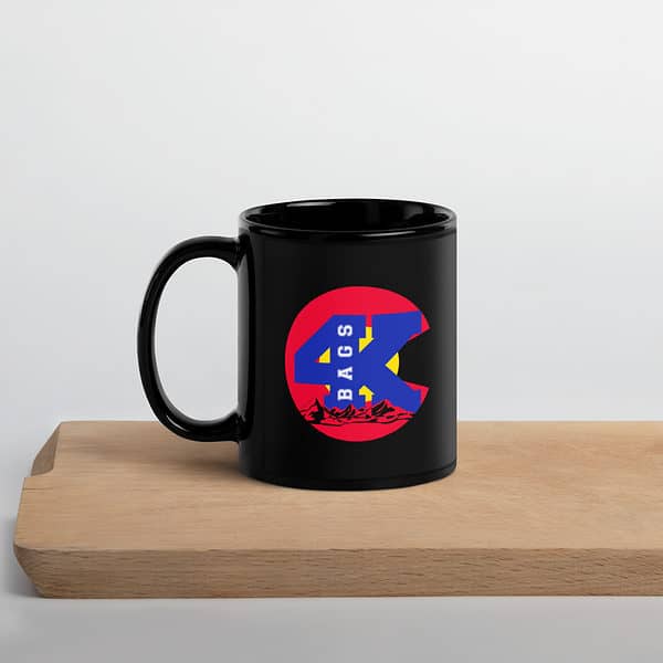 4K Bags Black Glossy Mug - Image 2
