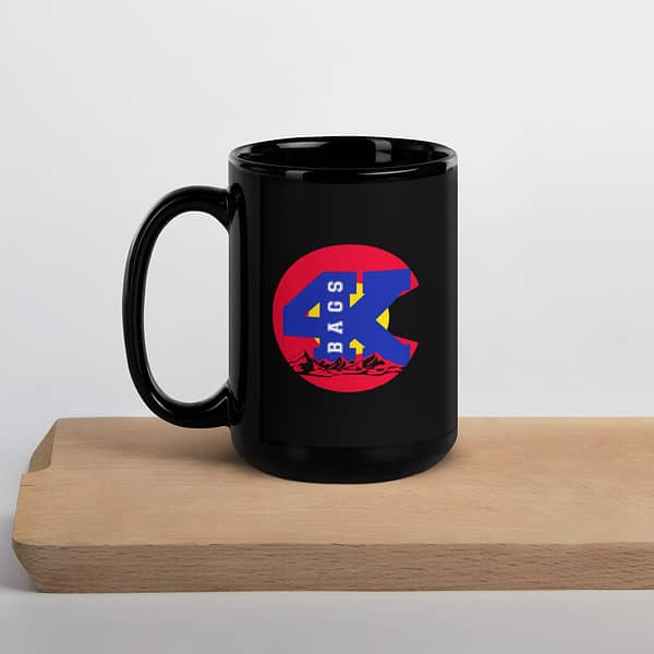 4K Bags Black Glossy Mug - Image 5