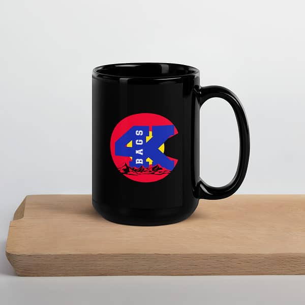 4K Bags Black Glossy Mug - Image 6