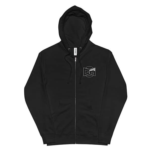 CA Logo Front & Back Fleece Zip Up Hoodie - Image 2