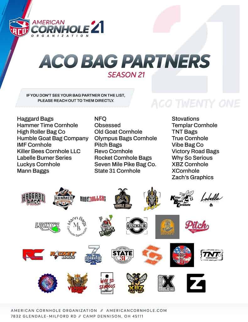 ACO Approved Bag List for Season 21 page 2