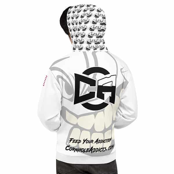 White Faded Logo Hoodie - Image 5