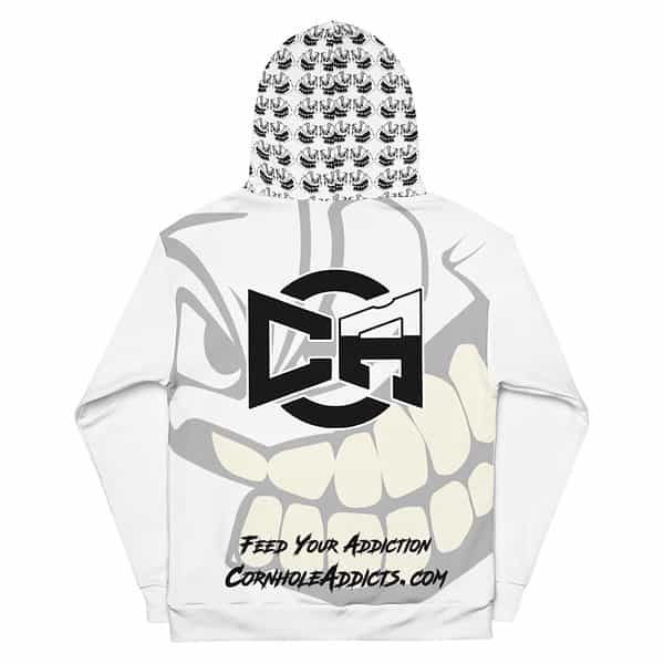 White Faded Logo Hoodie - Image 6