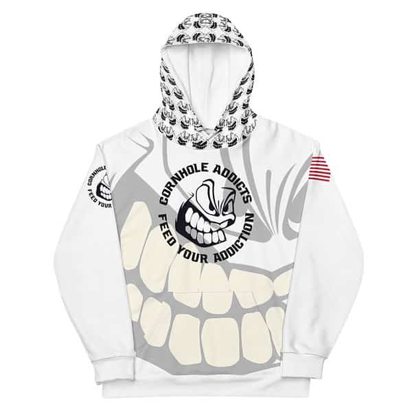 White Faded Logo Hoodie