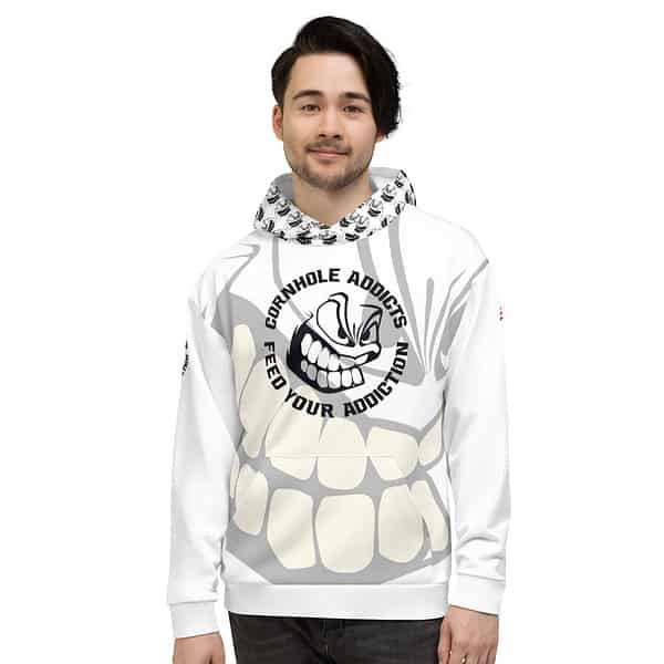 White Faded Logo Hoodie - Image 3