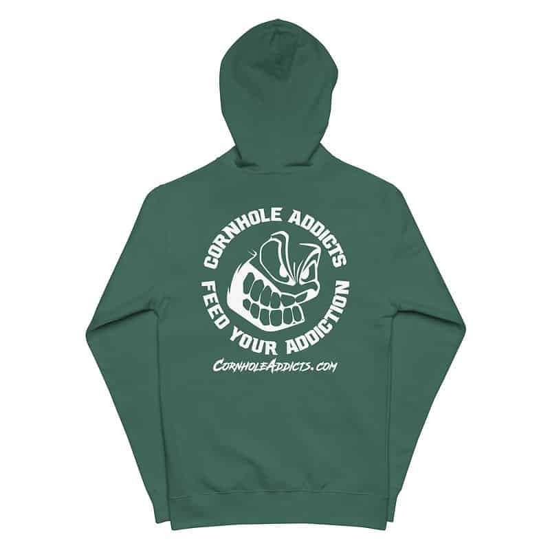 unisex fleece zip up hoodie alpine green back 63dd8e97d3a32