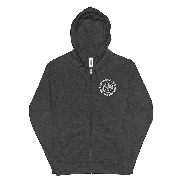 Front & Back Logo Fleece Zip Up Hoodie - Image 4