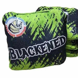 Cornhole Addicts Blackened Bags green