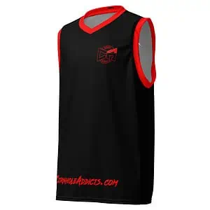 Black and Red Sleeveless Jersey