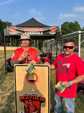 3rd place podium finish using the Blackened cornhole bags