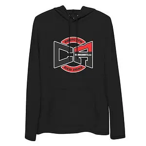 unisex lightweight hoodie black front 647b5f625ce98