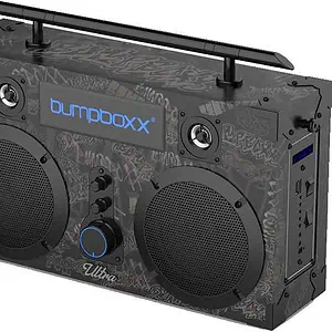 Bumpboxx Bluetooth Boombox Ultra Black Graffiti