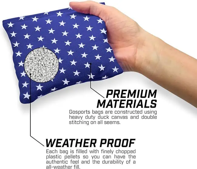 Stars and Stripes Regulation Toss Bags - Set of 8 - Image 2
