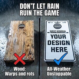 All Weather Pro Grade Cornhole Boards 5 Don't let the rain ruin your game, get all weather boards