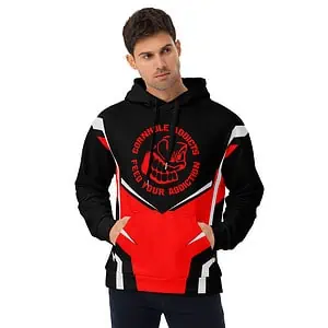 Red Print Hoodie