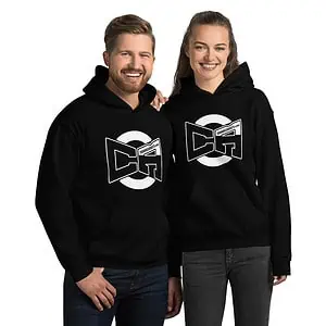 New White Logo Hoodie