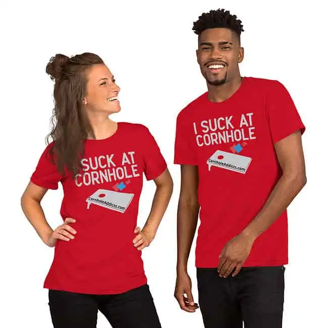 I Suck At Cornhole Unisex Tee - Image 4
