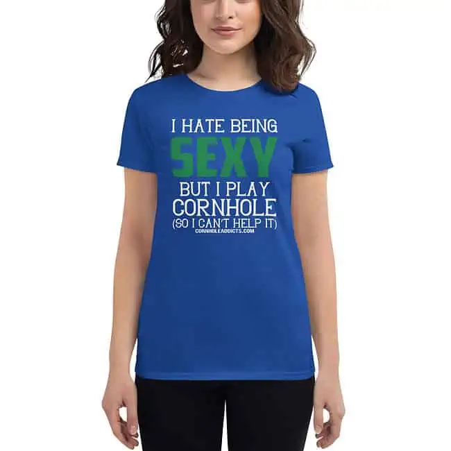 Hate Being Sexy Cornhole Women's Fit Tee - Image 4