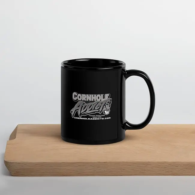 Blacked Out New Addicts Logo Black Glossy Mug - Image 4