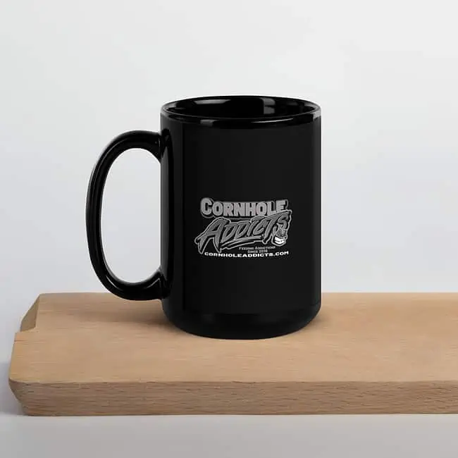 Blacked Out New Addicts Logo Black Glossy Mug - Image 6