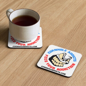 Cornhole Addicts Cork-back coaster