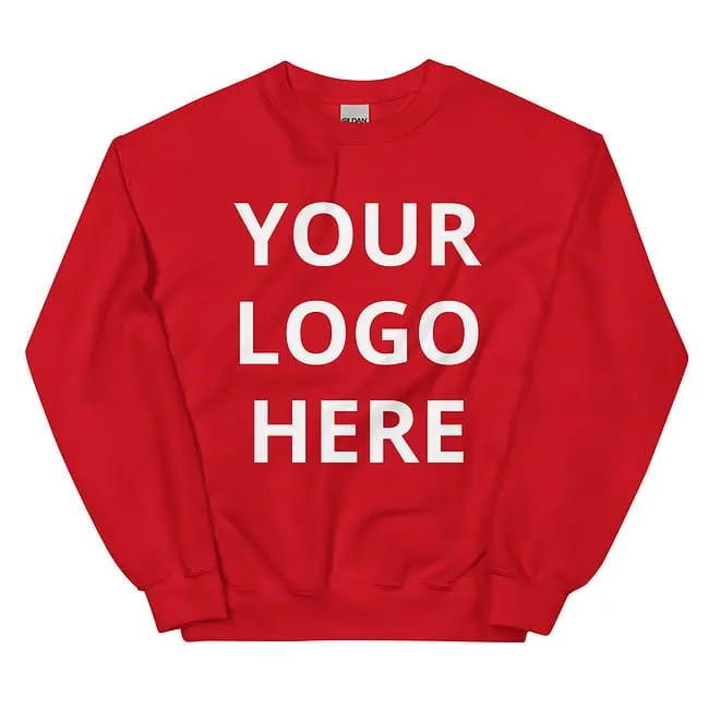 unisex crew neck sweatshirt red front 65e1df3269f47