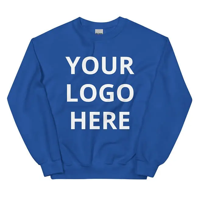 unisex crew neck sweatshirt royal front 65e1df3271890