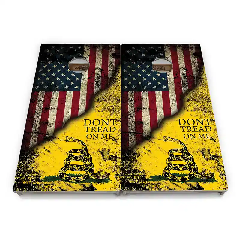 Don't Tread On Me Cornhole Boards 1 Don't Tread On Me Cornhole Boards