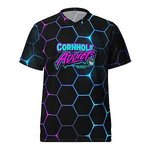Pink and Teal Hex Design Sport Jersey