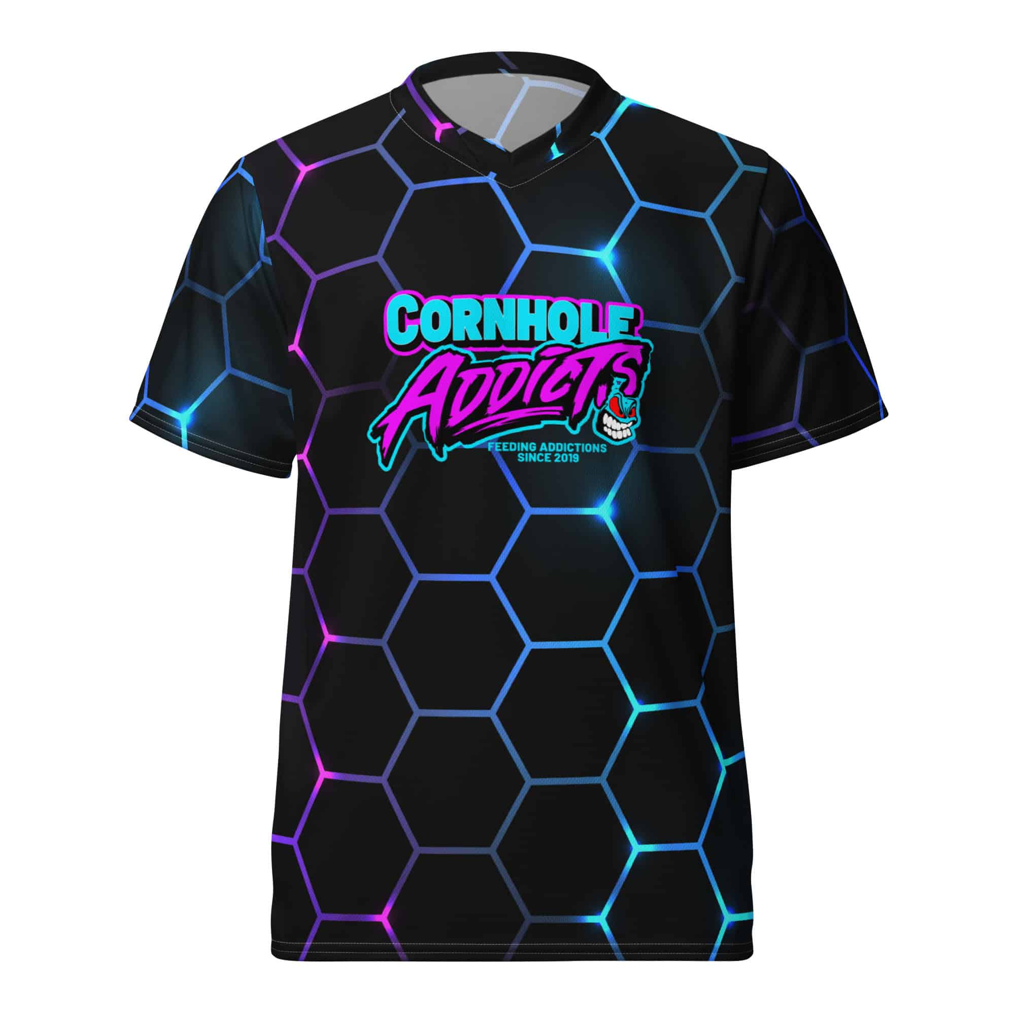 Pink and Teal Hex Design Sport Jersey 1 Pink and Teal Hex Design Sport Jersey