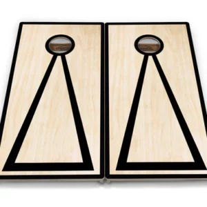 Black Triangle Black Ring Hole cornhole boards