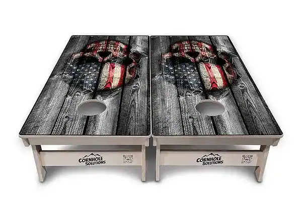 Patriotic Skull Cornhole Boards - Image 2