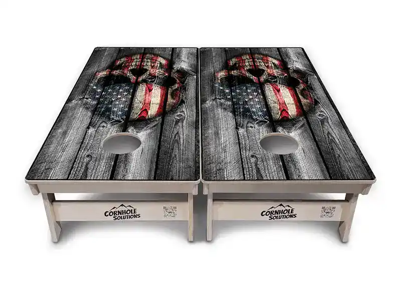 Patriotic Skull Cornhole Boards 2 Patriotic Skull Cornhole Boards - Image 2