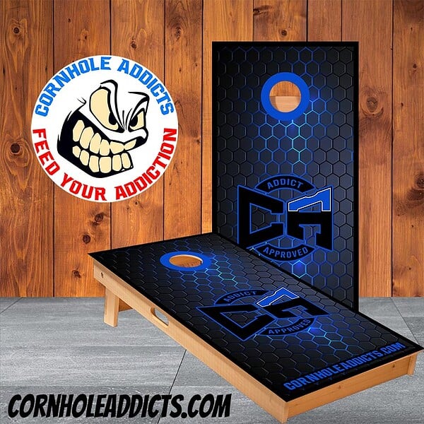 Black Honeycomb Cornhole Boards - Image 2