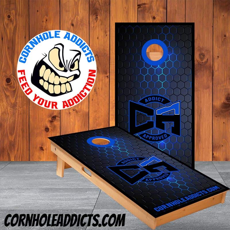Black Honeycomb Cornhole Boards 2 Black Honeycomb Cornhole Boards - Image 2