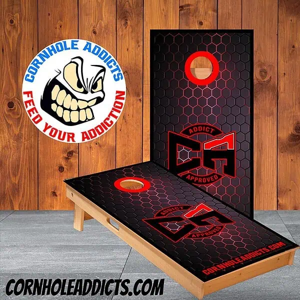 Black Honeycomb Cornhole Boards