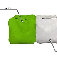 Stick and Slide Bags With White Suede - Set of 8
