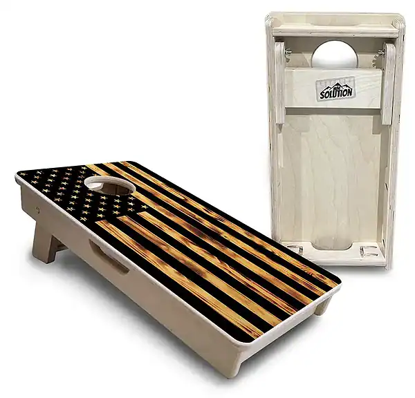 Mini Cornhole Boards - Burnt Flag - Image 2
