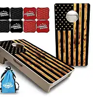 Mini Cornhole Boards - Burnt Flag