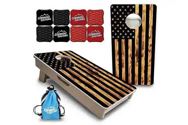 Mini Cornhole Boards - Burnt Flag