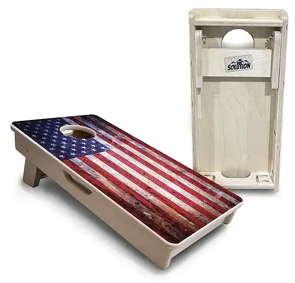 Mini Cornhole Boards - Weathered Flag - Image 2