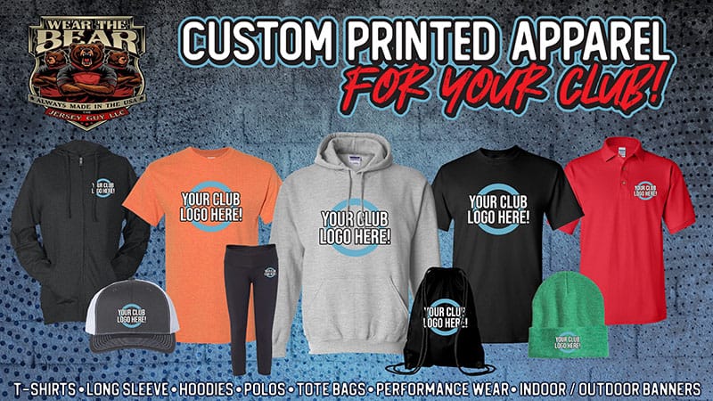 Get Custom USA-Made Jerseys For Your Club Or League 3 image showing apparel with a custom logo