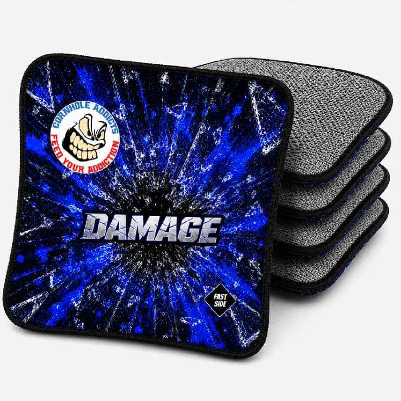 Cornhole Addicts Damage - Speed 5/9 4 Damage cornhole bag - blue