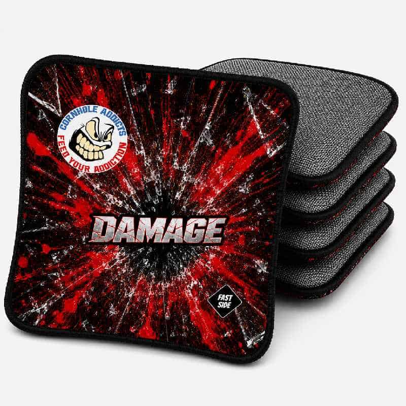 Cornhole Addicts Damage - Speed 5/9 3 Damage cornhole bag - red