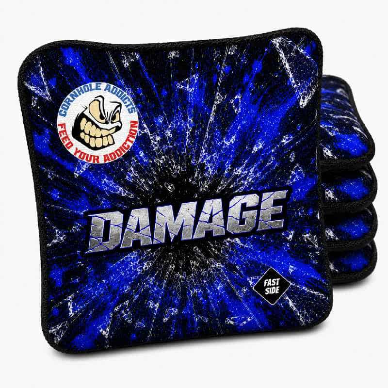 Cornhole Addicts Damage - Speed 5/9 3 Damage cornhole bag - blue