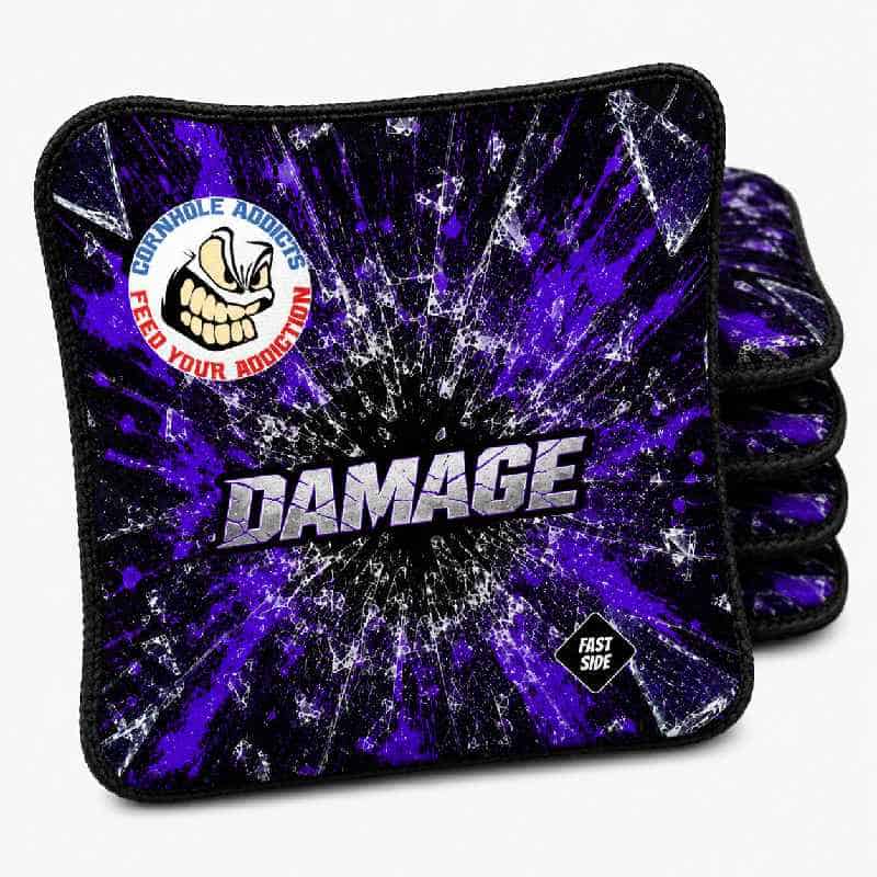 Cornhole Addicts Damage - Speed 5/9 4 Damage cornhole bag - purple