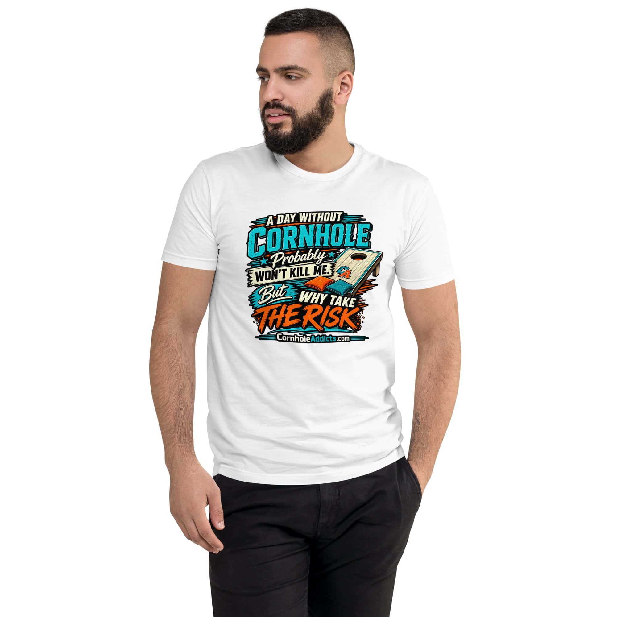 A Day Without Cornhole T-shirt 2 A Day Without Cornhole T-shirt - Image 2